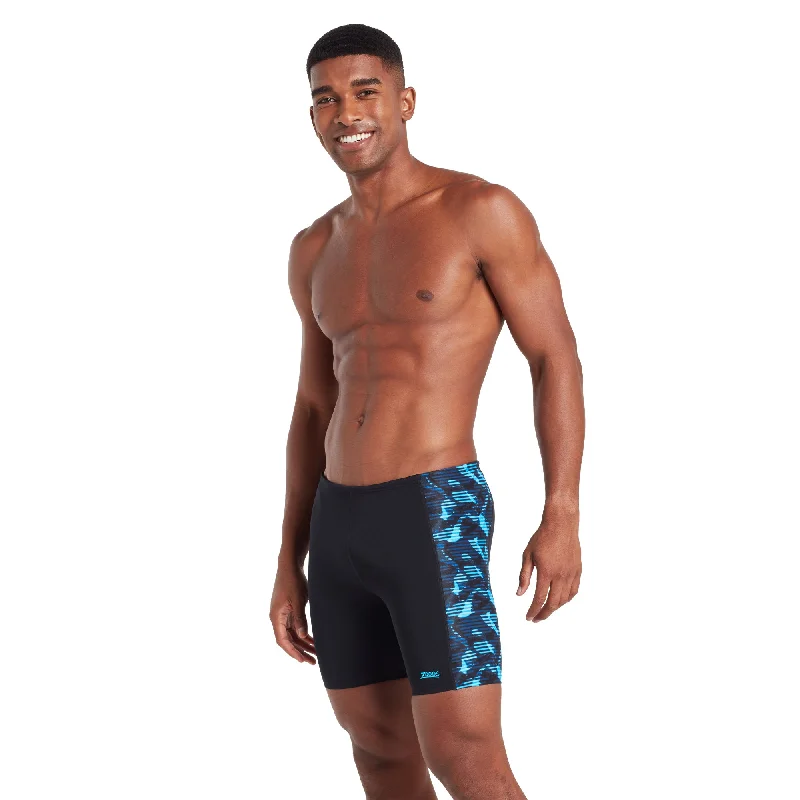 Glare Panelled Mid Jammer Swimming Short