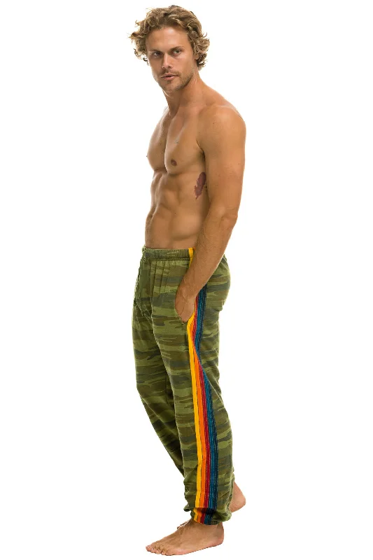 5 STRIPE SWEATPANTS - CAMO