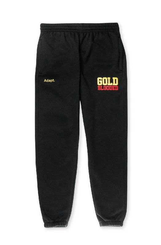 SAVS x Adapt :: Gold Blooded SFC (Men's Black Sweat Pants)