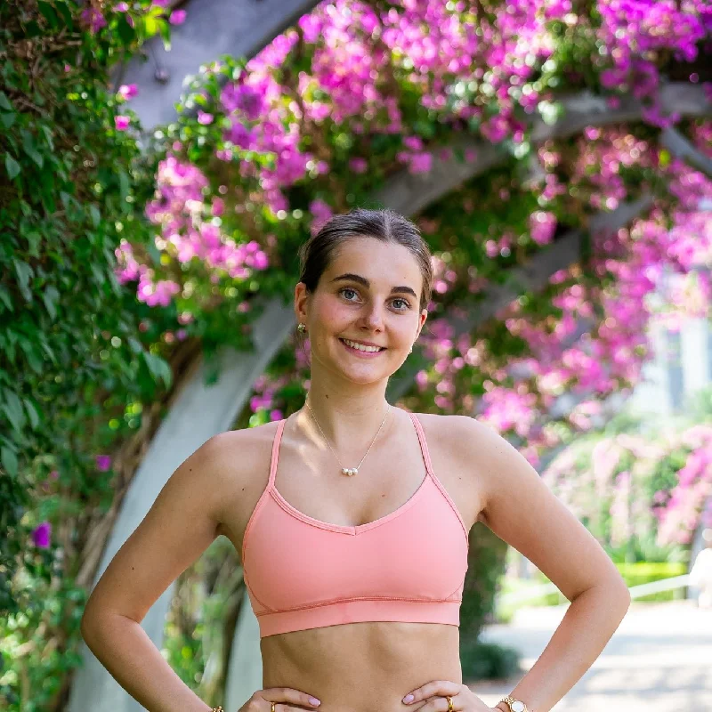 IMPI V-neck Running Bra Top - Peachy