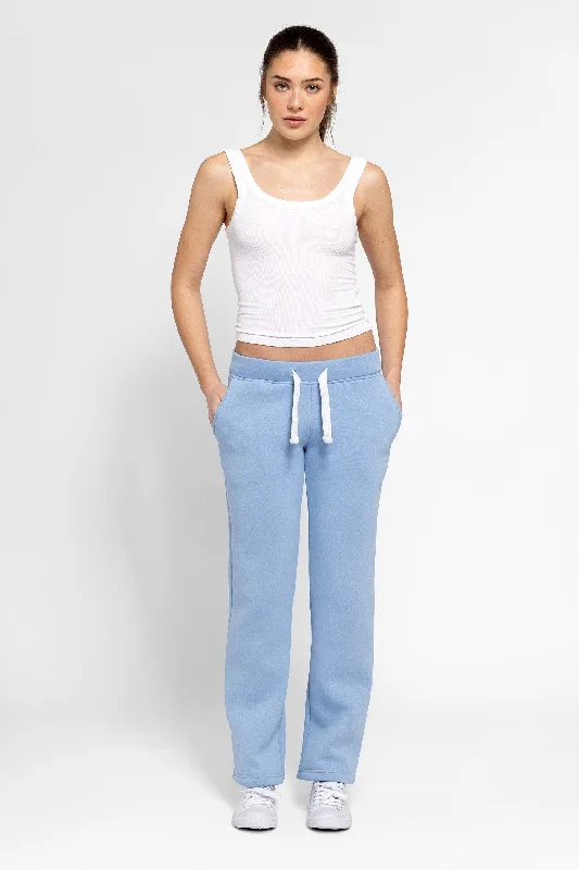 Sweatpant Jente Straight Leg Sky Blue