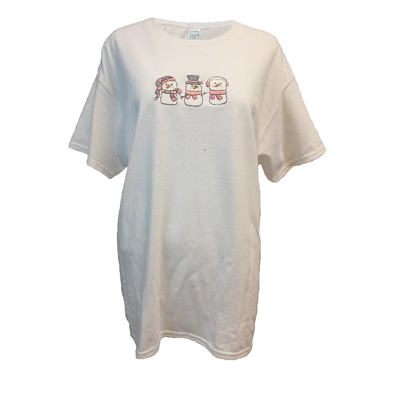 T246WHXXCT "Marshmallow Snowmen" Women's Tee by Nap Time®