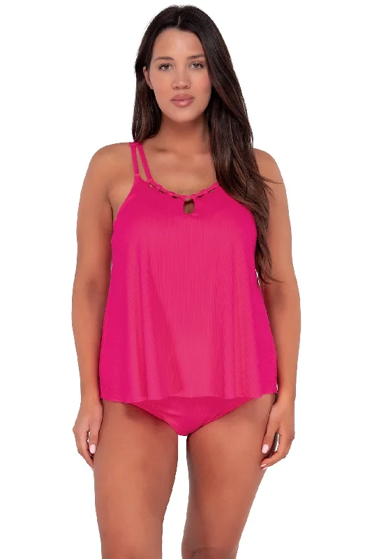 Sunsets Escape Begonia Sandbar Rib Sadie Tankini Top