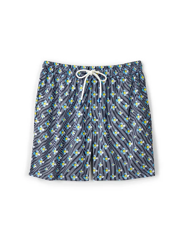 Stripe Flower Ibiza Swim Shorts