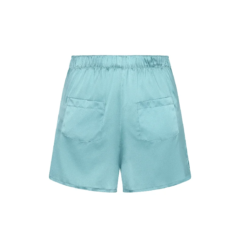 SHORT SILK ELASTANE TURQUOISE 454