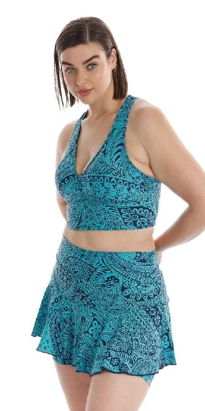 Paisley Tide Eco Racer Back Bra