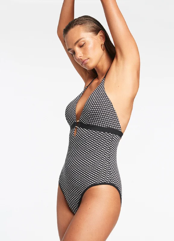 Corallo Deep Plunge One Piece - Black