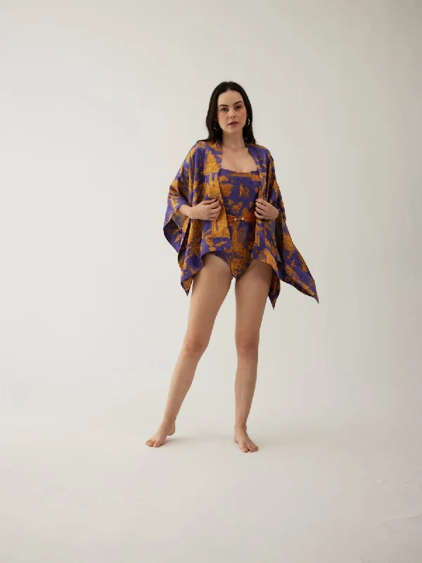 Aether Swimsuit with Tragano Short Kaftan