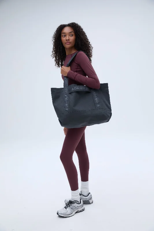 Branded Strap Tote - Graphite Grey