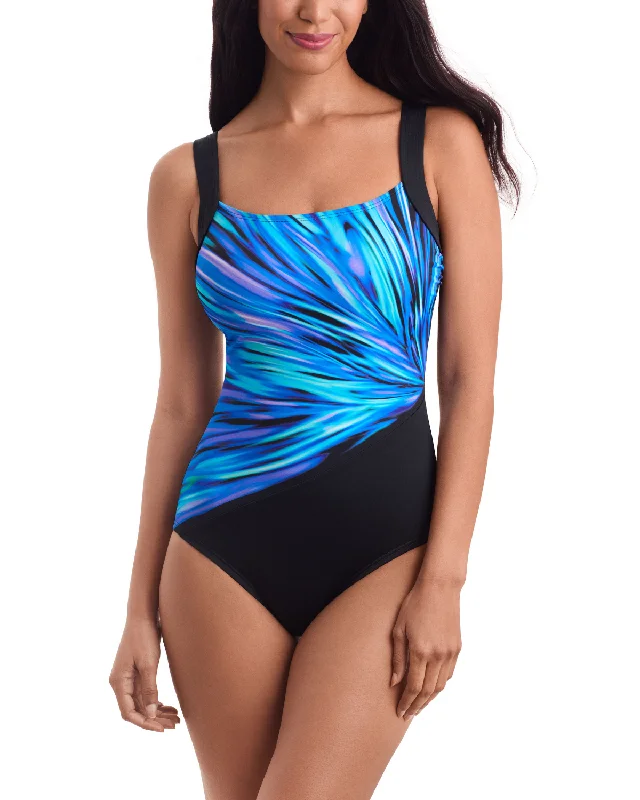 2025 Shape Solver Sport Night Party Square Illusion One Piece - 80005014