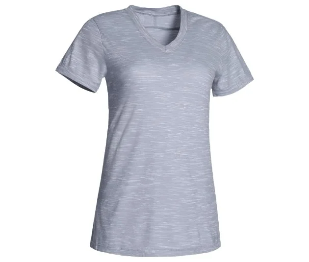 Under Armour Women's Stadium Flow Tee - True Gray Heather/Steel