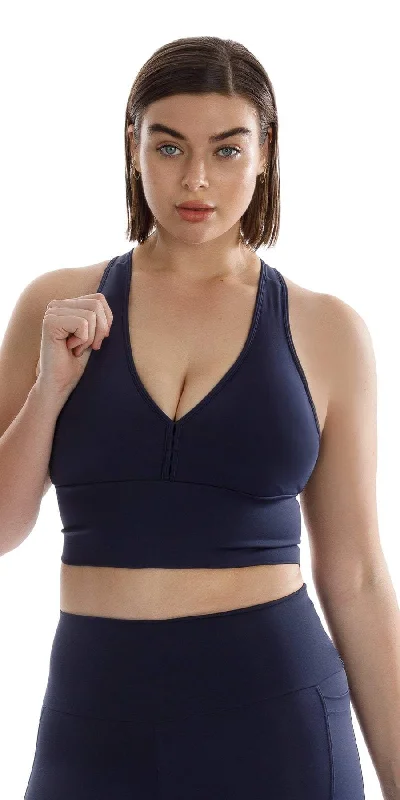 Navy Body Luxe Racer Back Bra