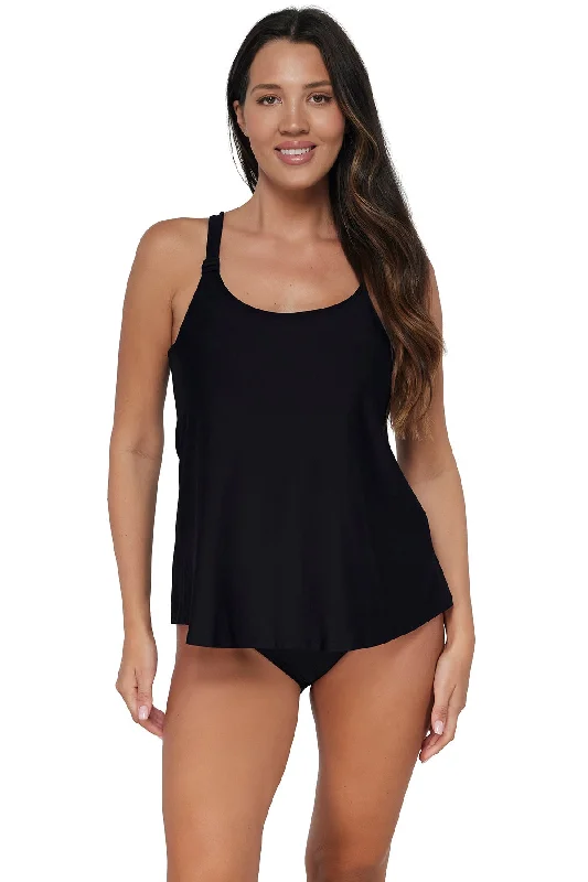 Sunsets Escape Black Jenna Tankini Top