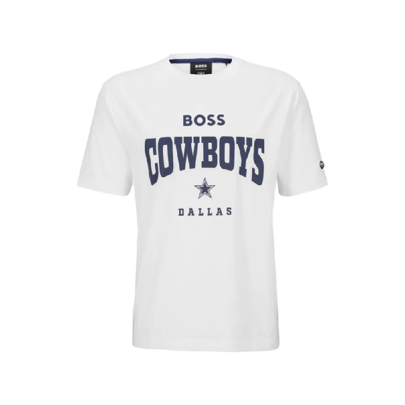 BOSS x NFL stretch-cotton T-shirt with collaborative branding