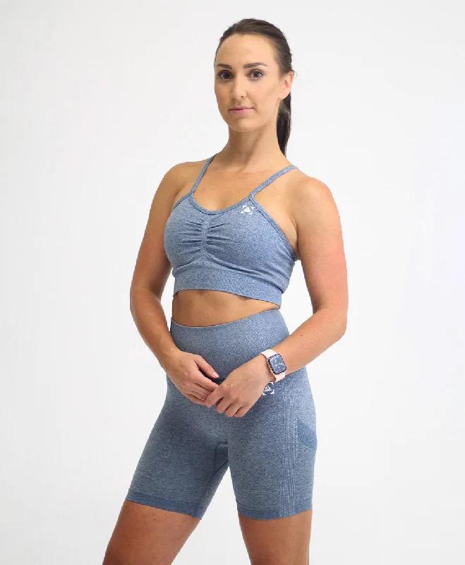 Rise Scrunch Sports Bra Dusty Blue