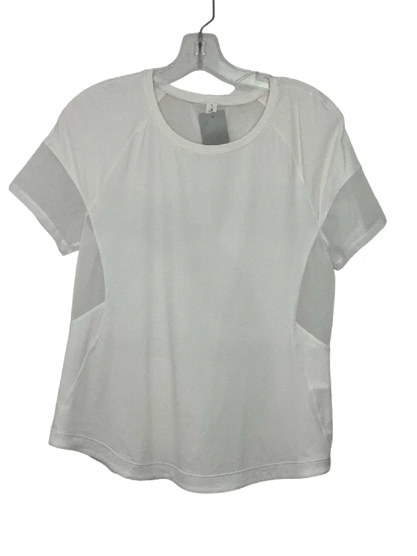 Lululemon Size 8 White Pre-Owned T-Shirt- Ladies