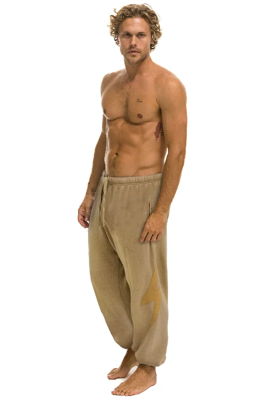 BOLT STITCH SWEATPANTS - FADED TAN