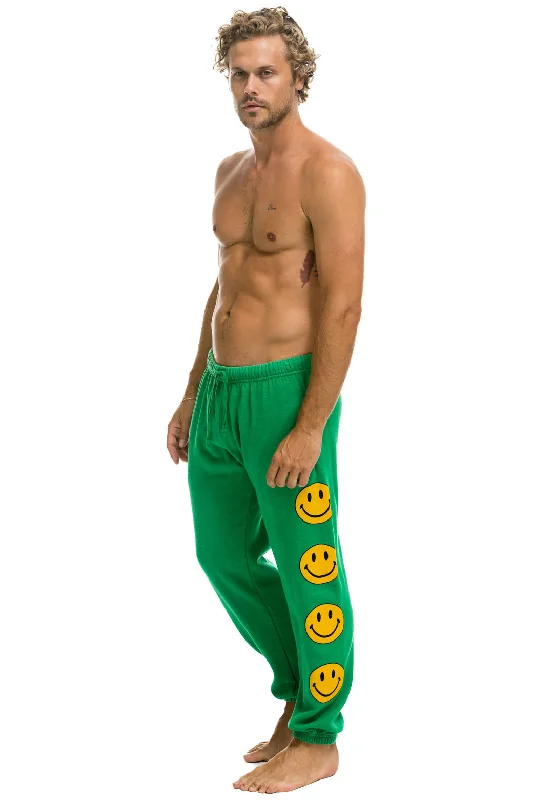 SMILEY 2 MENS SWEATPANTS - KELLY GREEN