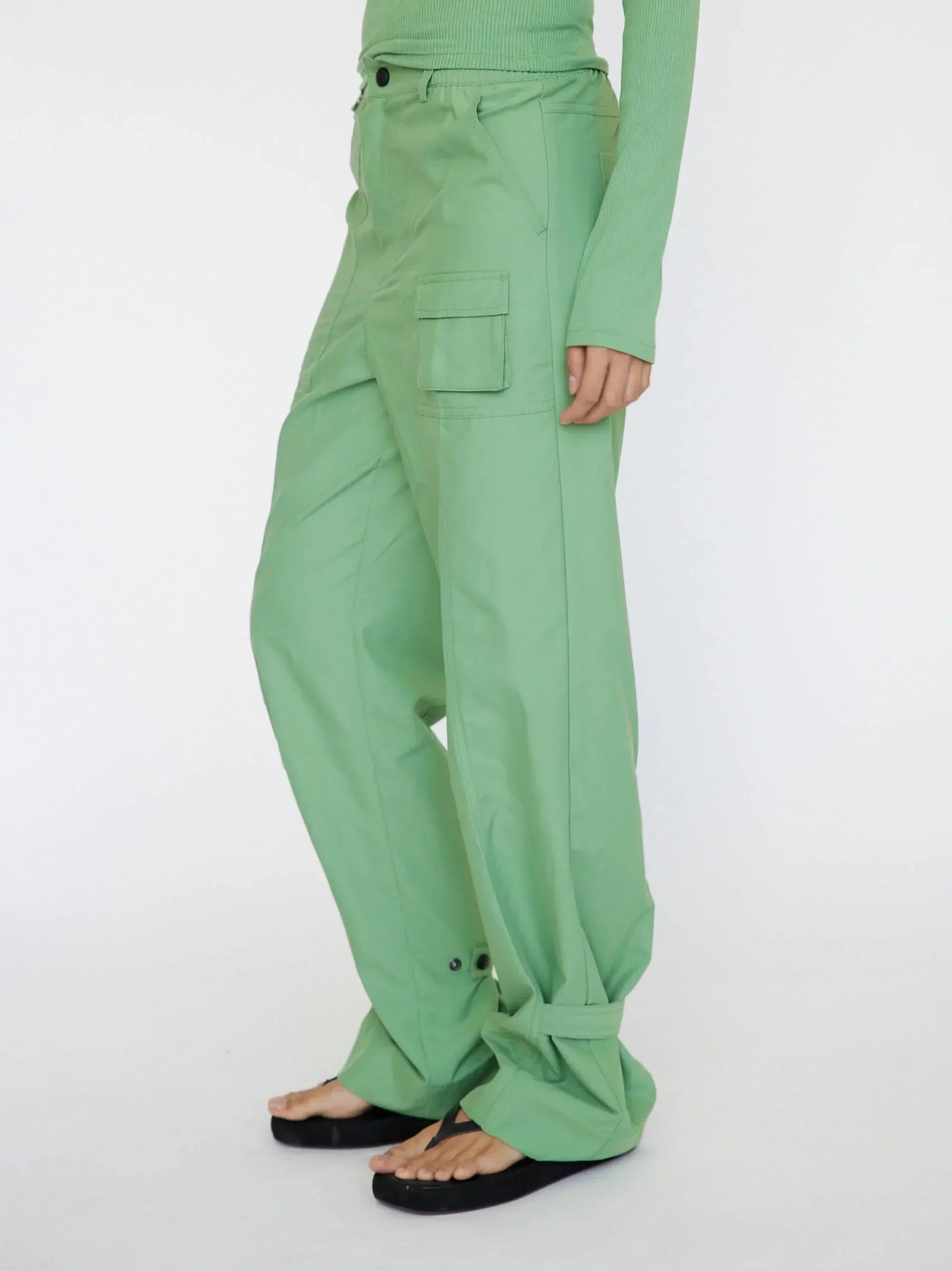 Gabrielle - Cargo Trouser Pant | Matcha