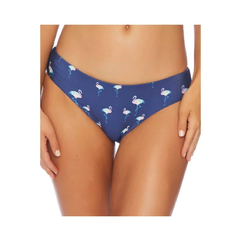 Take Wing Reversible Retro Bikini Bottom In Navy