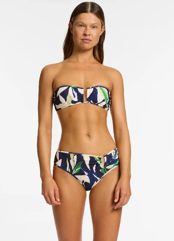 Fauna Bandeau Bikini Top - Ink