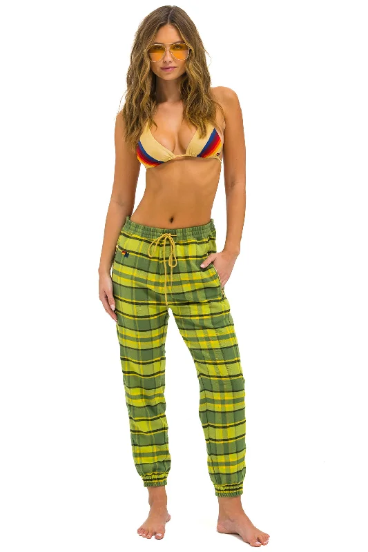 UNISEX PLAID LODGE PANT - AVOCADO PLAID