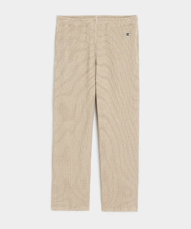 Champion Oversized Waffle Sweatpants in Camel