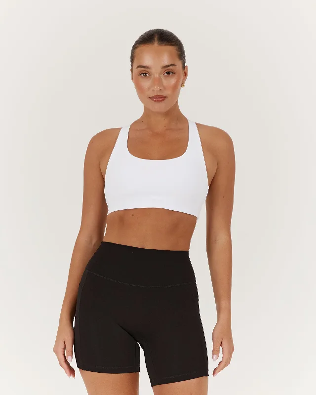 MOTION RACER BACK BRA - WHITE