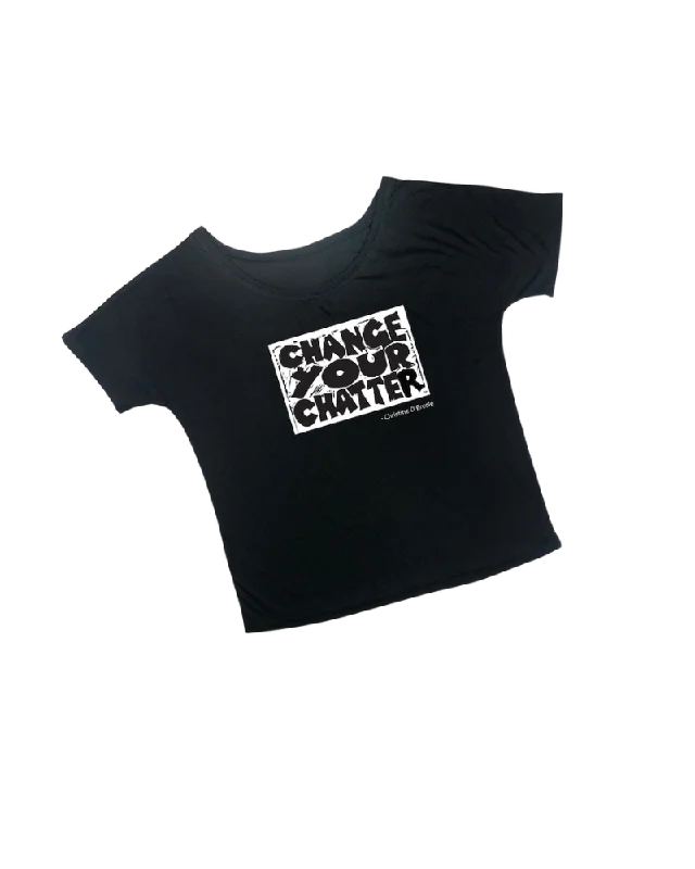 Change Your Chatter - Slouchy Tee - Black