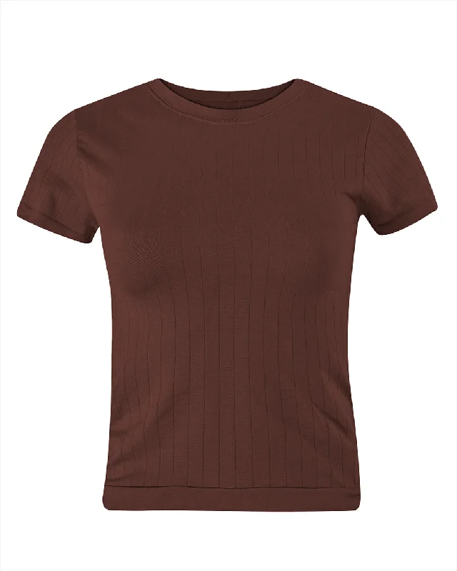 FLAT RIBBED SAPIENT T-Shirt | Maroon