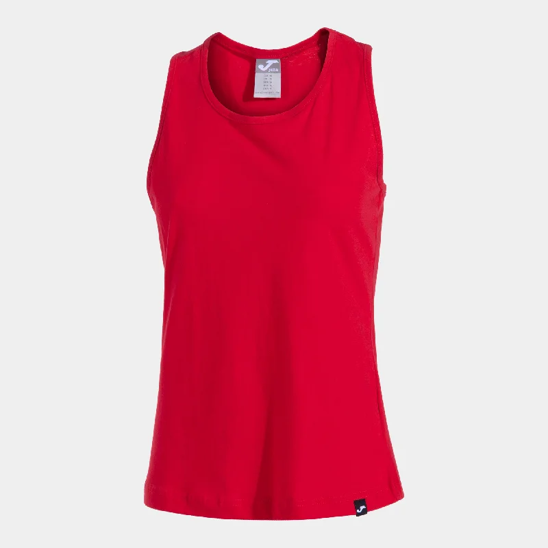 Joma Oasis Ladies Sleevelss T-Shirt (Red)