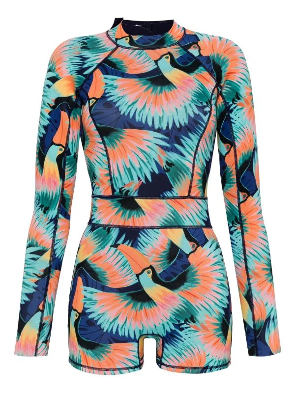 Neoprene Long Sleeve Shorty Suit | Tropical