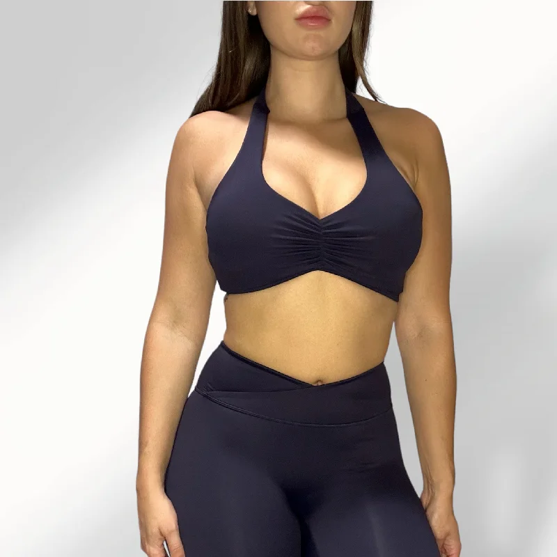 Minimal halter sportsbra in navy blue