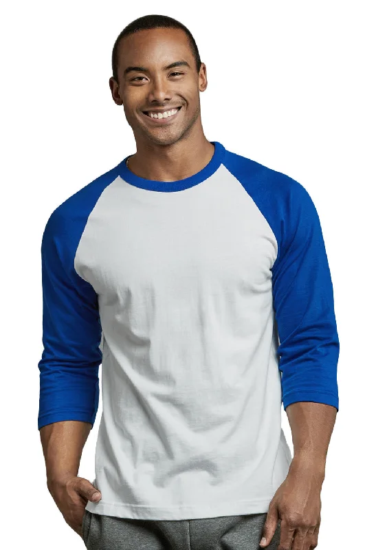 TOP PRO MEN'S 3/4 SLEEVE BASEBALL TEE (MBT001_RB/WHT)