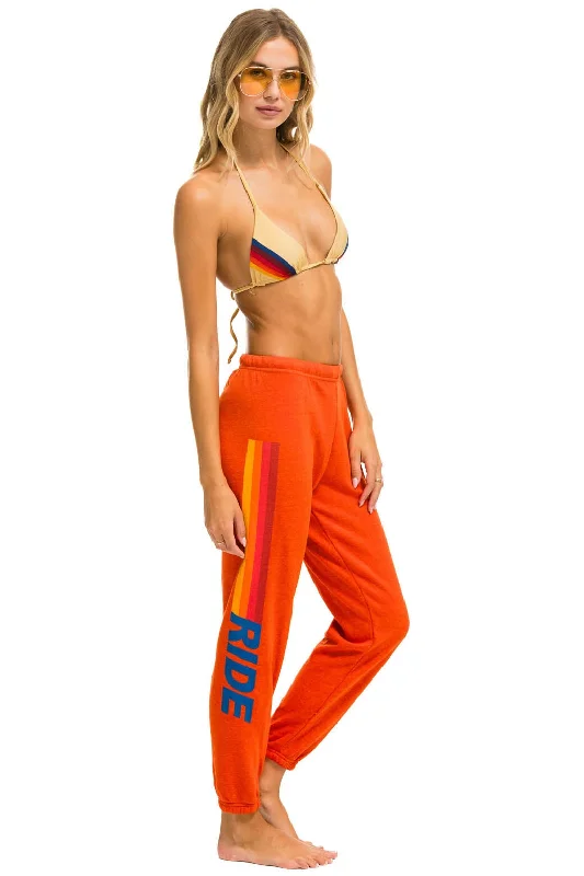 RIDE LOGO SWEATPANTS - ORANGE