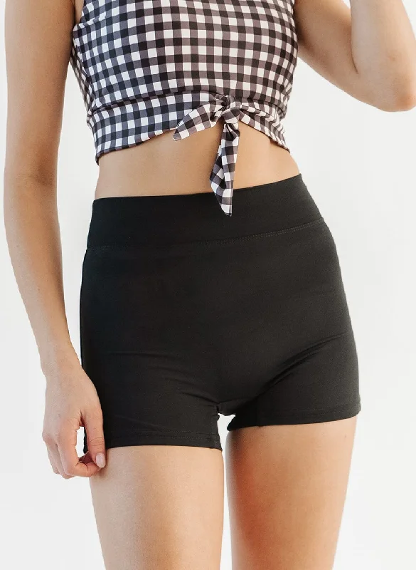 Black High-Waist Boy Short