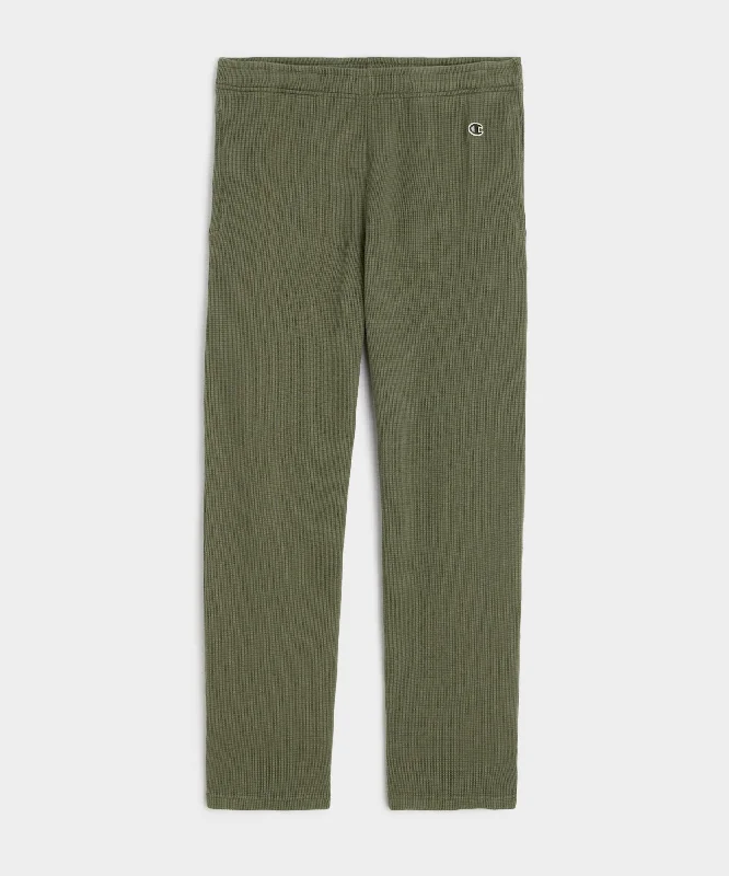 Champion Oversized Waffle Sweatpants in Olive