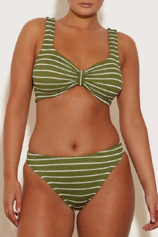 Bonnie Bikini Metallic Moss/White