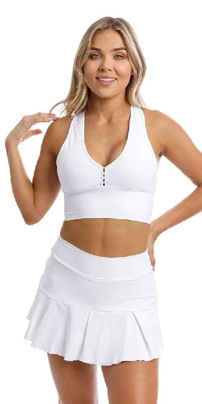 White Racer Back Bra