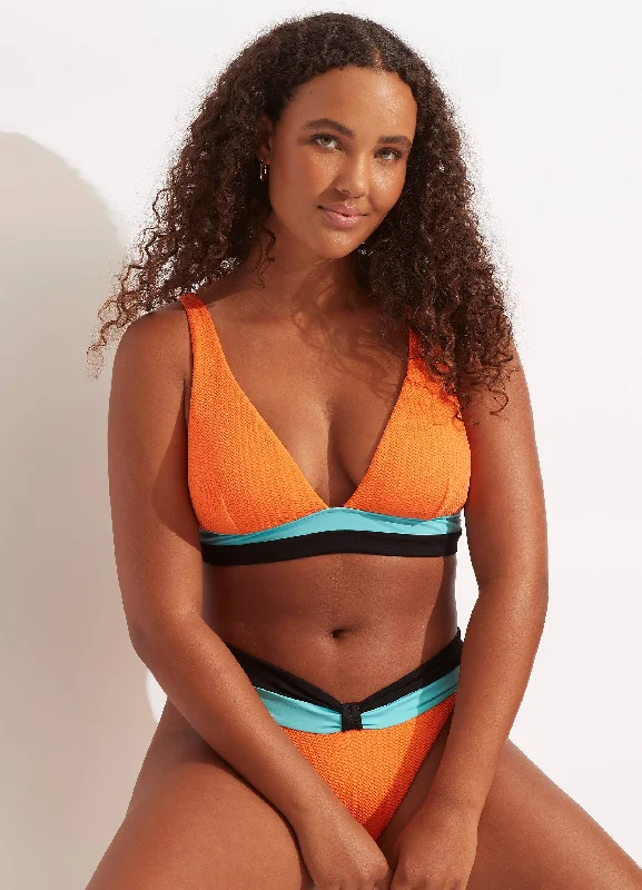 Slice Of Splice Triangle Bikini Top - Tango