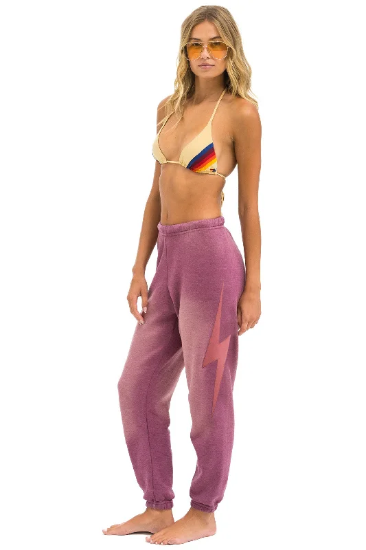 BOLT STITCH SWEATPANTS - FADED BERRY