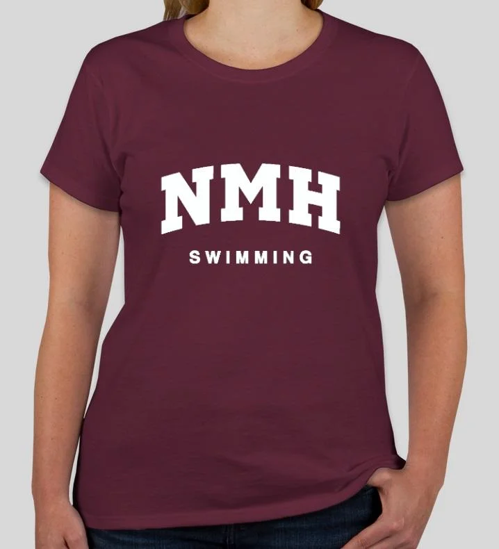 Bella + Canvas Women's Favorite Tee in Maroon with Team Logo - NMH