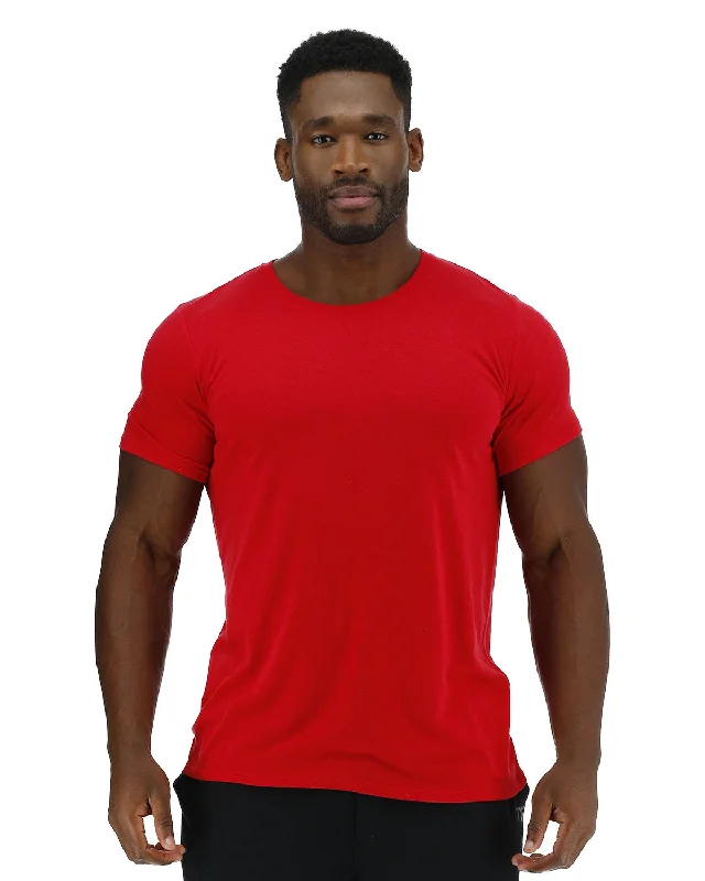 New! TYR Red Triblend Team T-Shirt with Logos - CRA Swim Team