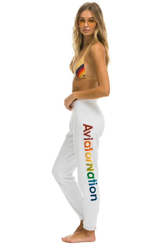 AVIATOR NATION SWEATPANTS - WHITE