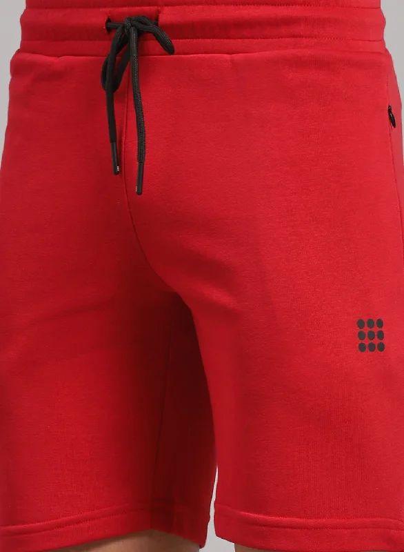 Men Red Solid Short