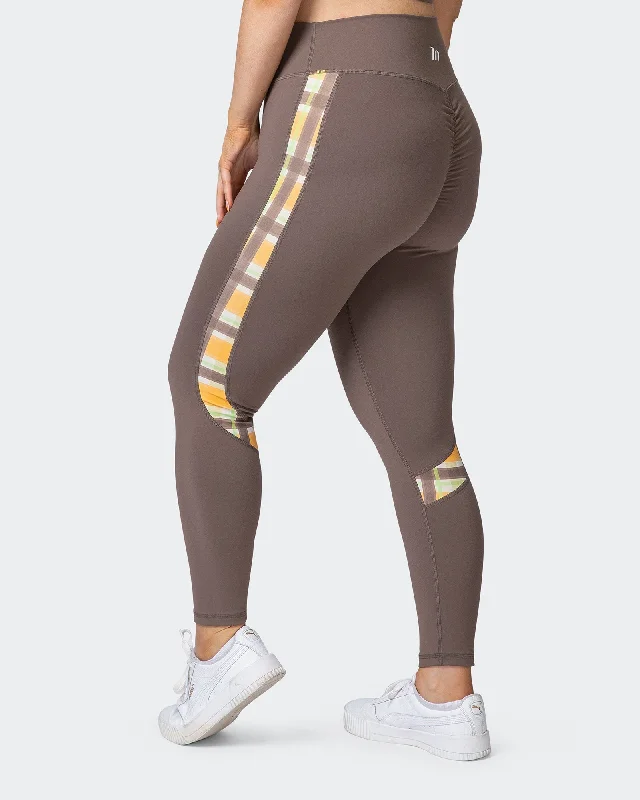 Sunlight Signature Scrunch Ankle Length Leggings - Taupe