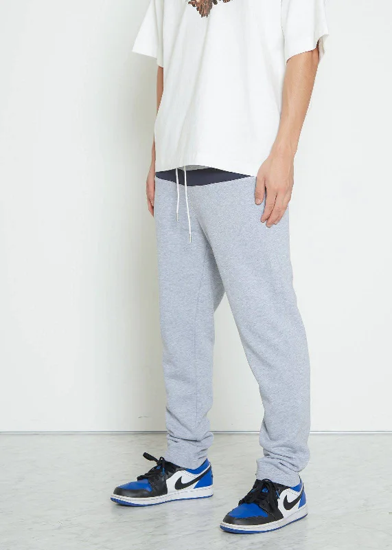 Men's Stripe Sweatpants in Heather Grey