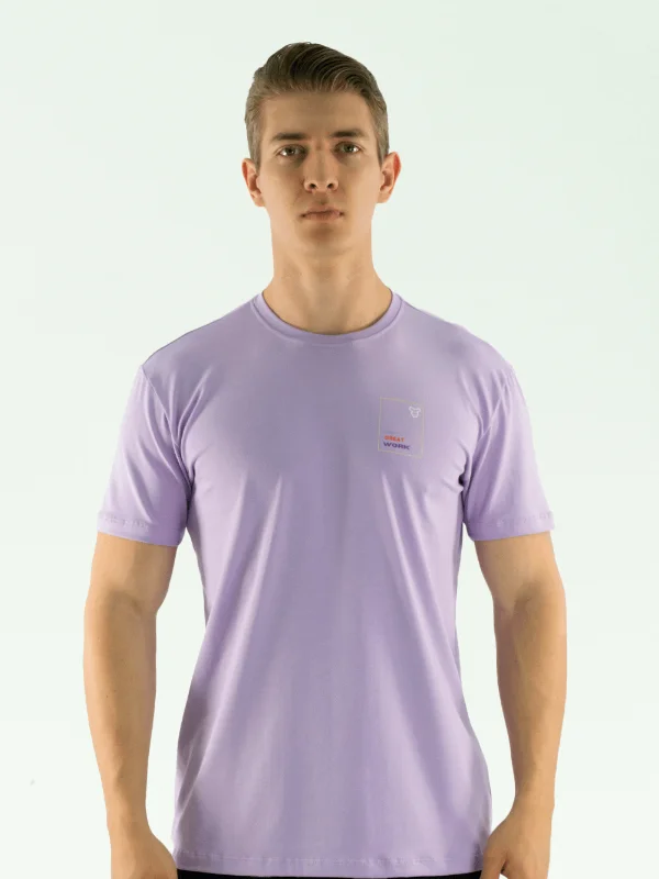 Men's Cotton T-Shirt- Lilac