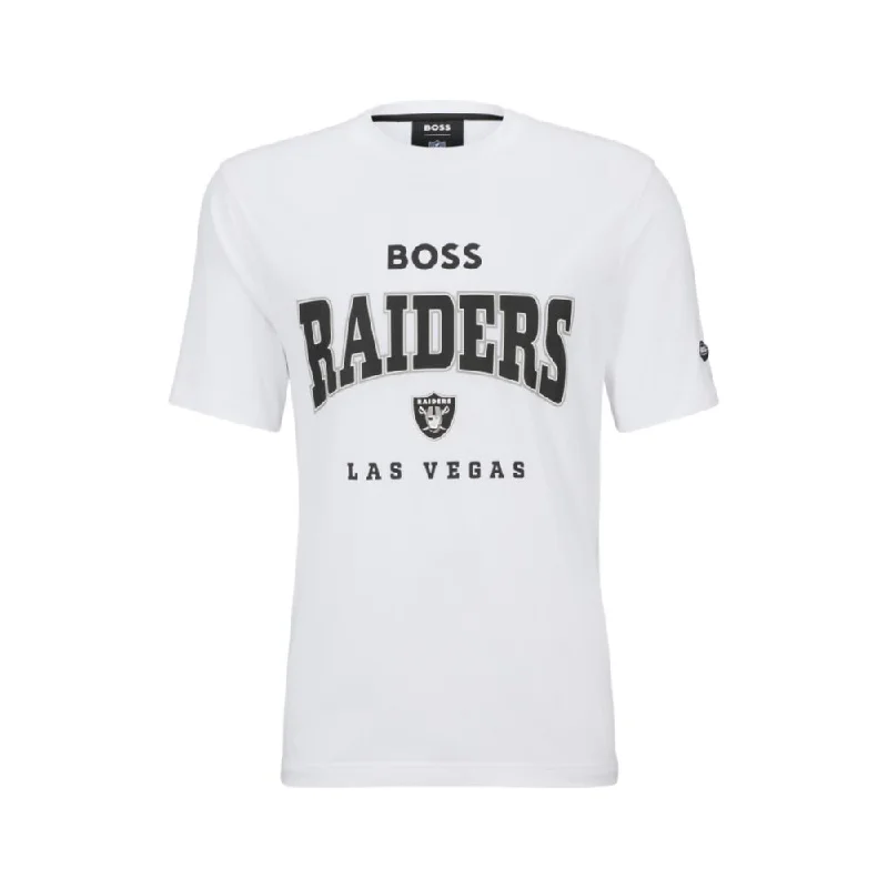 BOSS x NFL stretch-cotton T-shirt with collaborative branding