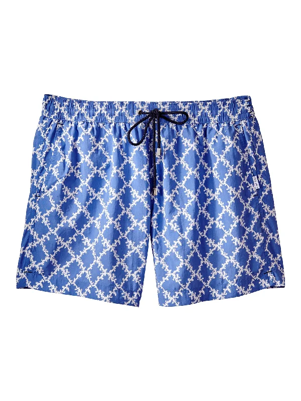 South Beach Coral Check Swim Shorts